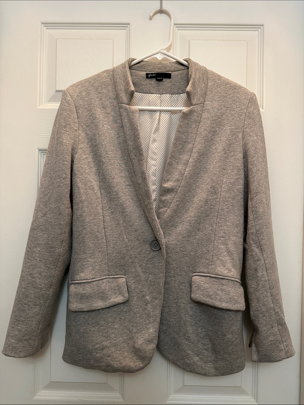Notch collar Blazer Jacket - gray